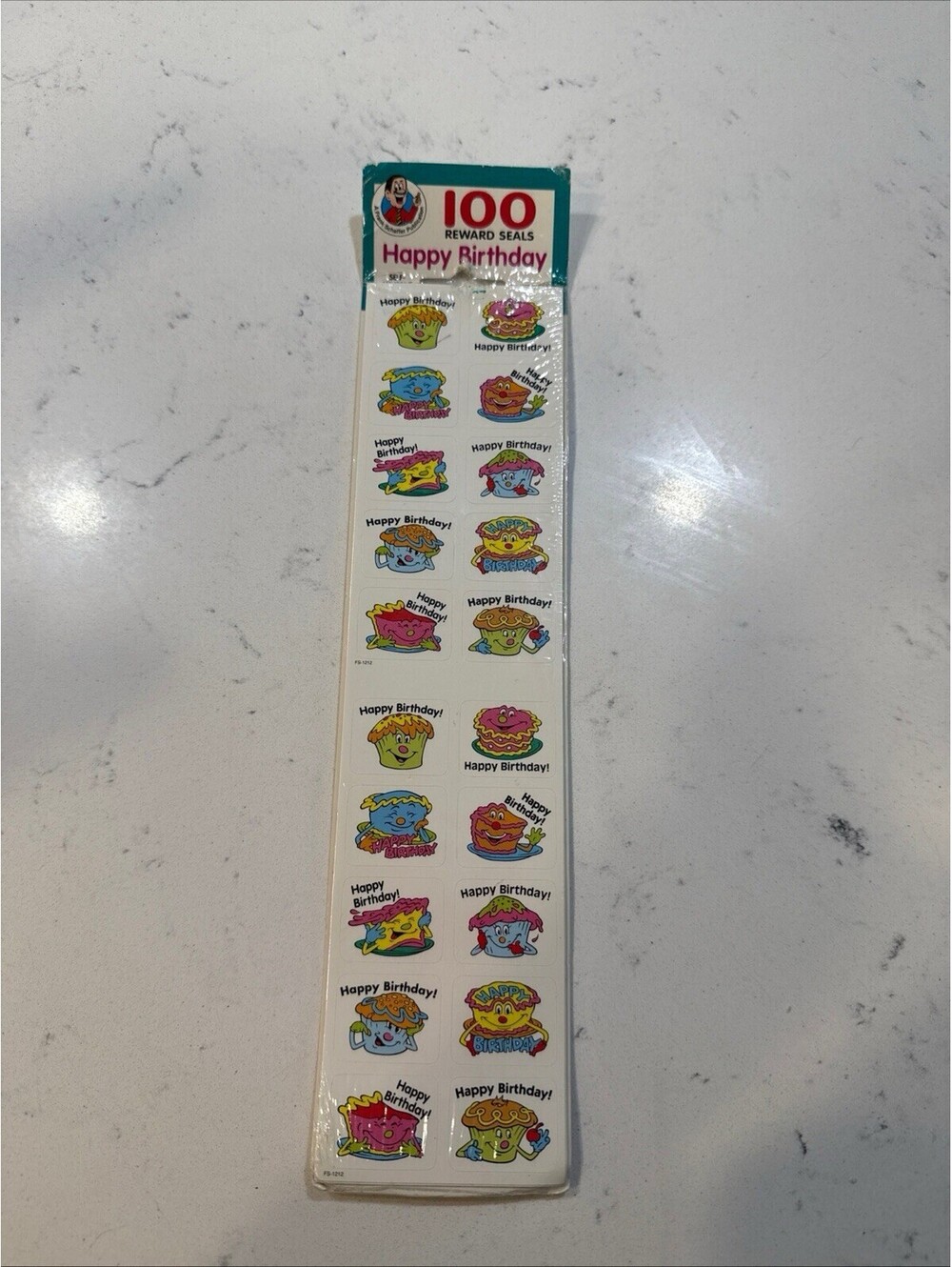 Frank Schaffer Smiley Stickers VTG 1991 SEALED 100 Colorful Reward Seals Emojis